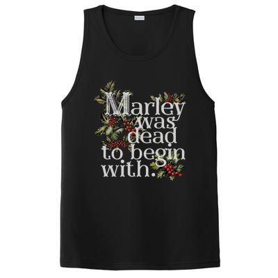 Marley Was Dead To Begin With Funny Novelty Christmas PosiCharge Competitor Tank