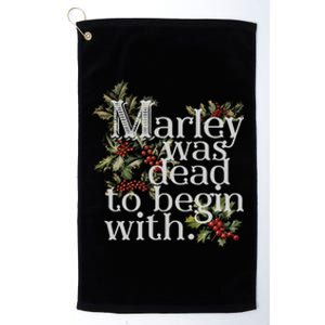 Marley Was Dead To Begin With Funny Novelty Christmas Platinum Collection Golf Towel