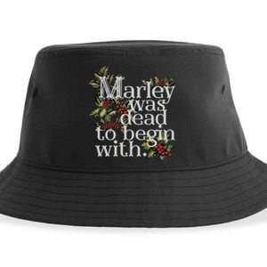 Marley Was Dead To Begin With Funny Novelty Christmas Sustainable Bucket Hat