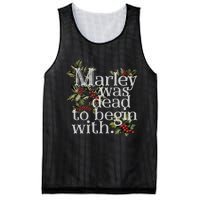 Marley Was Dead To Begin With Funny Novelty Christmas Mesh Reversible Basketball Jersey Tank