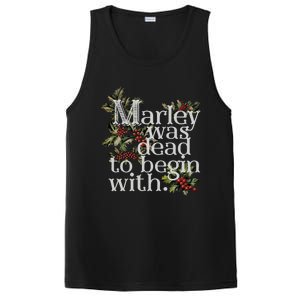 Marley Was Dead To Begin With Funny Novelty Christmas PosiCharge Competitor Tank