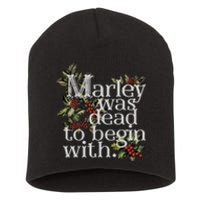 Marley Was Dead To Begin With Funny Novelty Christmas Short Acrylic Beanie