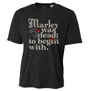 Marley Was Dead To Begin With Funny Quote Xmas Cooling Performance Crew T-Shirt