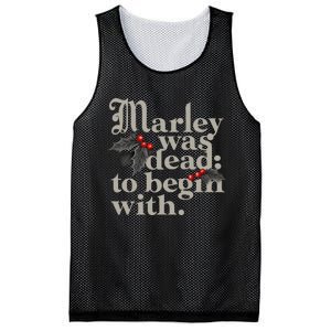 Marley Was Dead To Begin With Funny Quote Xmas Mesh Reversible Basketball Jersey Tank