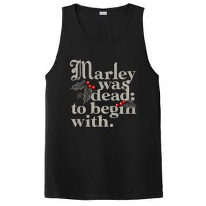 Marley Was Dead To Begin With Funny Quote Xmas PosiCharge Competitor Tank