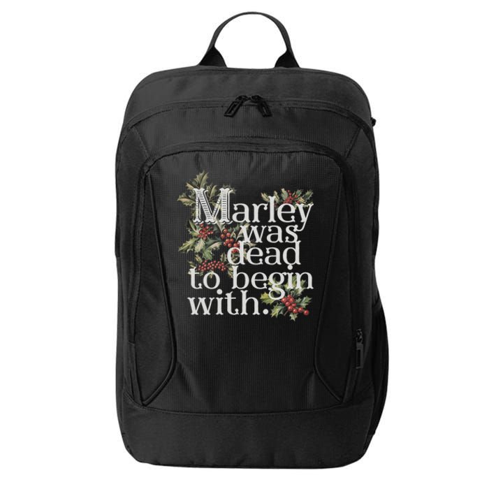 Marley Was Dead: To Begin With Funny Novelty Christmas City Backpack