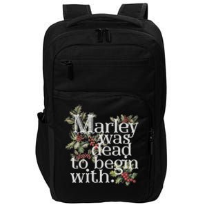 Marley Was Dead: To Begin With Funny Novelty Christmas Impact Tech Backpack