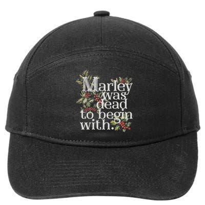 Marley Was Dead: To Begin With Funny Novelty Christmas 7-Panel Snapback Hat