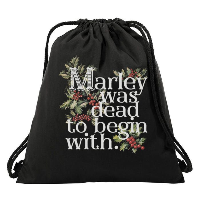 Marley Was Dead: To Begin With Funny Novelty Christmas Drawstring Bag