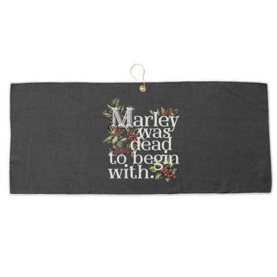 Marley Was Dead: To Begin With Funny Novelty Christmas Large Microfiber Waffle Golf Towel