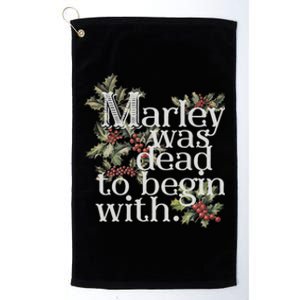 Marley Was Dead: To Begin With Funny Novelty Christmas Platinum Collection Golf Towel