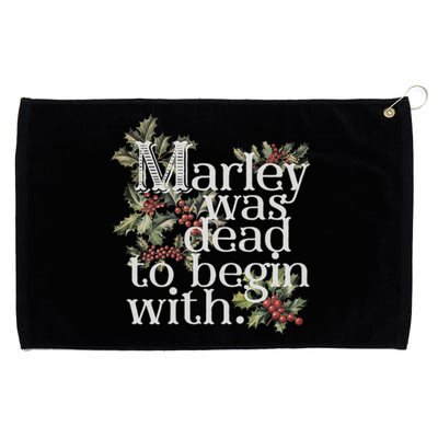 Marley Was Dead: To Begin With Funny Novelty Christmas Grommeted Golf Towel