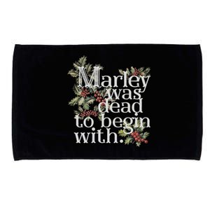 Marley Was Dead: To Begin With Funny Novelty Christmas Microfiber Hand Towel