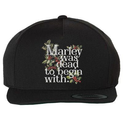 Marley Was Dead: To Begin With Funny Novelty Christmas Wool Snapback Cap