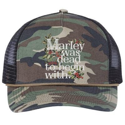 Marley Was Dead: To Begin With Funny Novelty Christmas Retro Rope Trucker Hat Cap