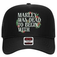 Marley Was Dead: To Begin With Funny Novelty Christmas High Crown Mesh Back Trucker Hat