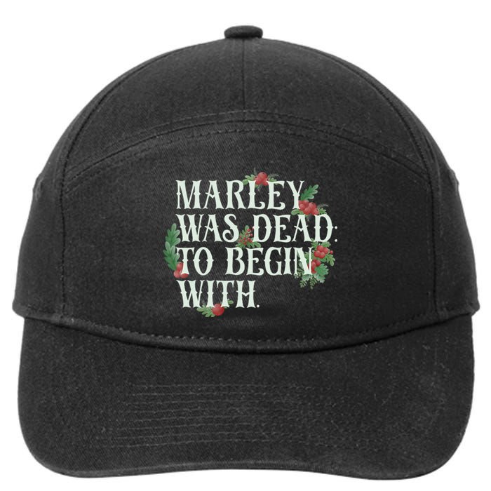 Marley Was Dead: To Begin With Funny Novelty Christmas 7-Panel Snapback Hat