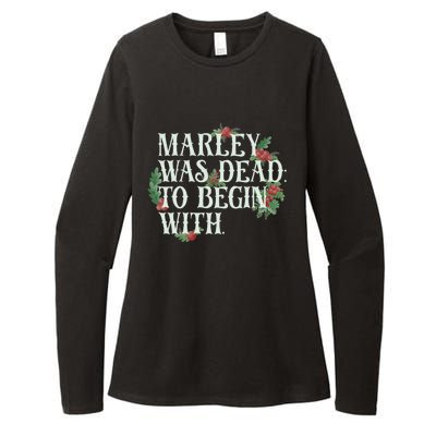 Marley Was Dead: To Begin With Funny Novelty Christmas Womens CVC Long Sleeve Shirt