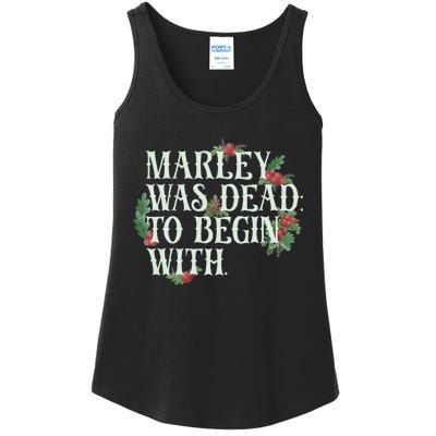 Marley Was Dead: To Begin With Funny Novelty Christmas Ladies Essential Tank