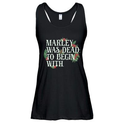 Marley Was Dead: To Begin With Funny Novelty Christmas Ladies Essential Flowy Tank