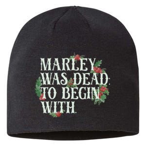 Marley Was Dead: To Begin With Funny Novelty Christmas Sustainable Beanie