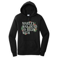 Marley Was Dead: To Begin With Funny Novelty Christmas Women's Pullover Hoodie