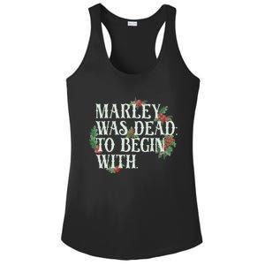 Marley Was Dead: To Begin With Funny Novelty Christmas Ladies PosiCharge Competitor Racerback Tank