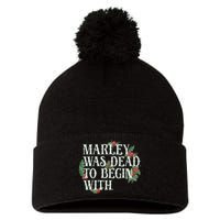 Marley Was Dead: To Begin With Funny Novelty Christmas Pom Pom 12in Knit Beanie