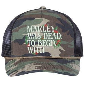 Marley Was Dead: To Begin With Funny Novelty Christmas Retro Rope Trucker Hat Cap