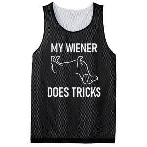 My Wiener Does Tricks Dachshund Funny Jokes Sarcastic Mesh Reversible Basketball Jersey Tank