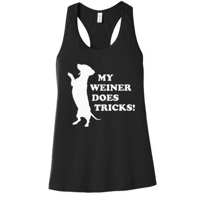 My Weiner Does Tricks Women's Racerback Tank