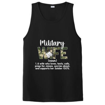 Military Wife Definition Wife Of A Soldier Wife Gift PosiCharge Competitor Tank