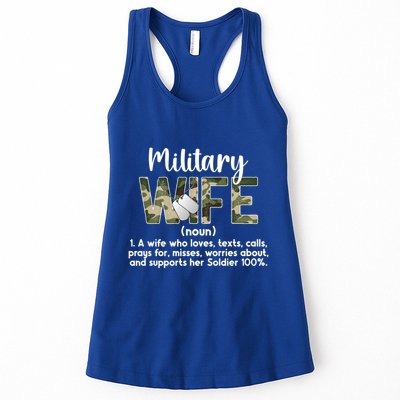Military Wife Definition Wife Of A Soldier Wife Gift Womens Tank Top