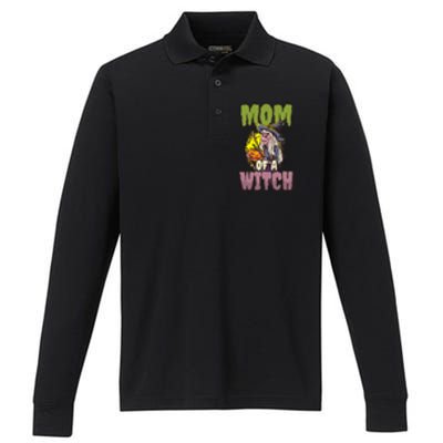 Mom Witch Design Halloween Witch Meaningful Gift Performance Long Sleeve Polo