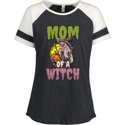 Mom Witch Design Halloween Witch Meaningful Gift Enza Ladies Jersey Colorblock Tee