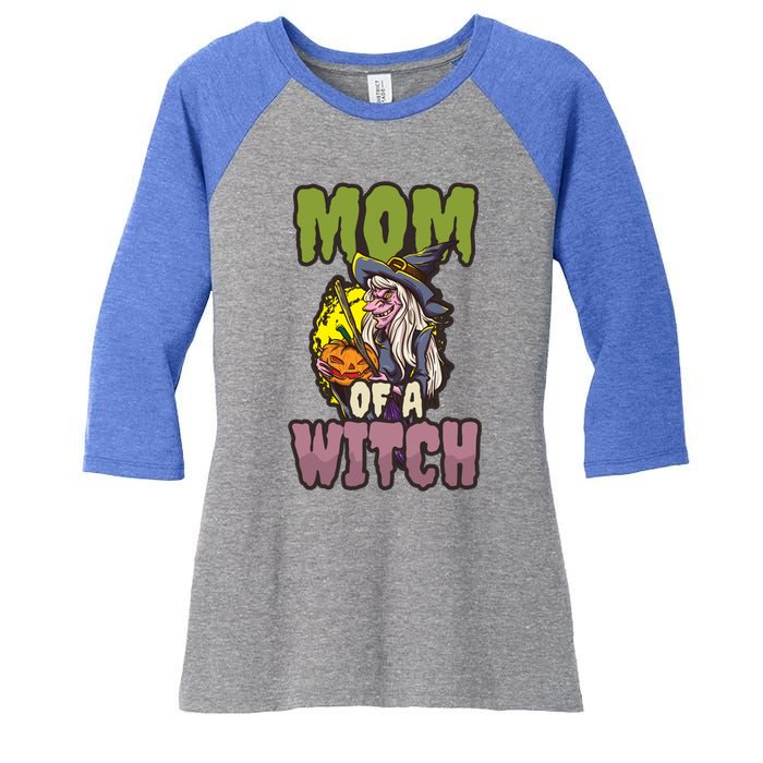 Mom Witch Design Halloween Witch Meaningful Gift Women's Tri-Blend 3/4-Sleeve Raglan Shirt