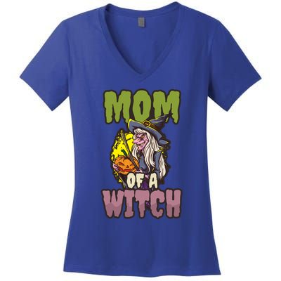 Mom Witch Design Halloween Witch Meaningful Gift Women's V-Neck T-Shirt