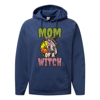 Mom Witch Design Halloween Witch Meaningful Gift Performance Fleece Hoodie