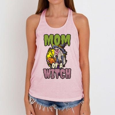 Mom Witch Design Halloween Witch Meaningful Gift Women's Knotted Racerback Tank