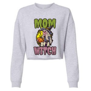 Mom Witch Design Halloween Witch Meaningful Gift Cropped Pullover Crew