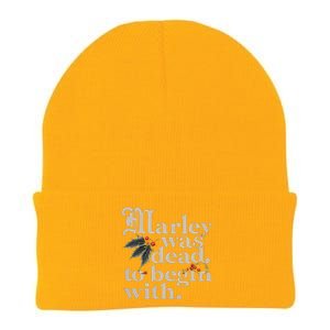 Marley Was Dead To Begin With Funny Quote Knit Cap Winter Beanie