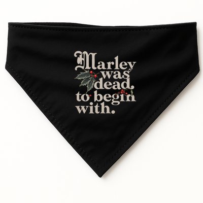 Marley Was Dead To Begin With Funny Quote USA-Made Doggie Bandana