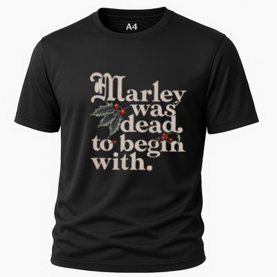 Marley Was Dead To Begin With Funny Quote Performance Shirt