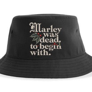 Marley Was Dead To Begin With Funny Quote Sustainable Bucket Hat