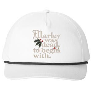 Marley Was Dead To Begin With Funny Quote Snapback Five-Panel Rope Hat