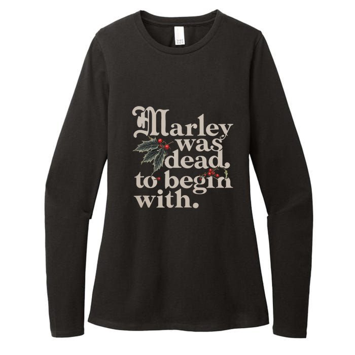 Marley Was Dead To Begin With Funny Quote Womens CVC Long Sleeve Shirt