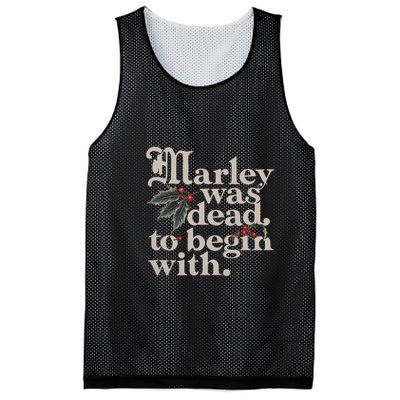 Marley Was Dead To Begin With Funny Quote Mesh Reversible Basketball Jersey Tank