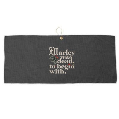 Marley Was Dead To Begin With Funny Quote Large Microfiber Waffle Golf Towel
