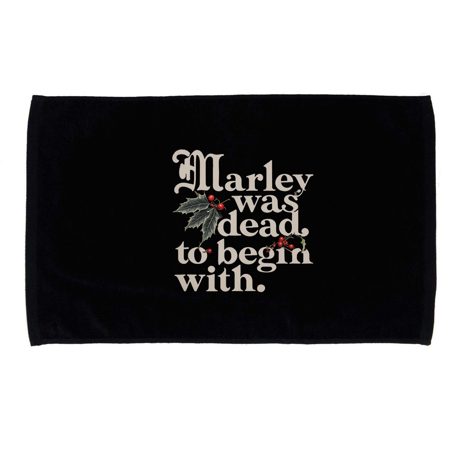Marley Was Dead To Begin With Funny Quote Microfiber Hand Towel