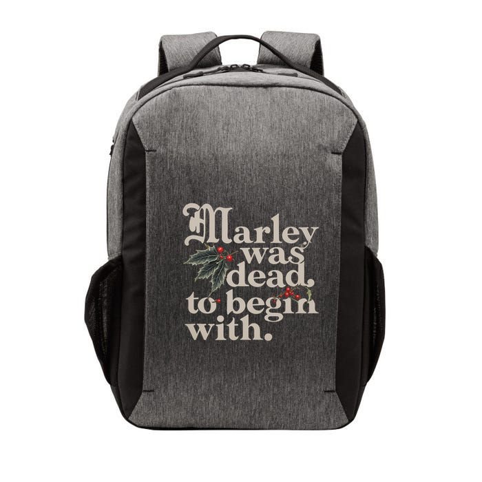 Marley Was Dead To Begin With Funny Quote Vector Backpack